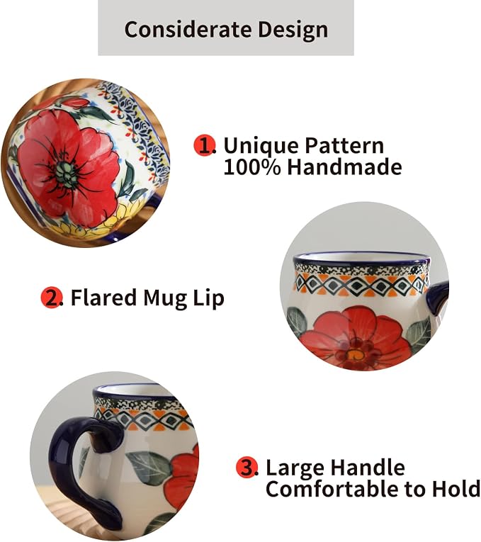 Hand-Painted Sunflower Ceramic Coffee Mug – Charming Floral Coffee Cup for Home & Office