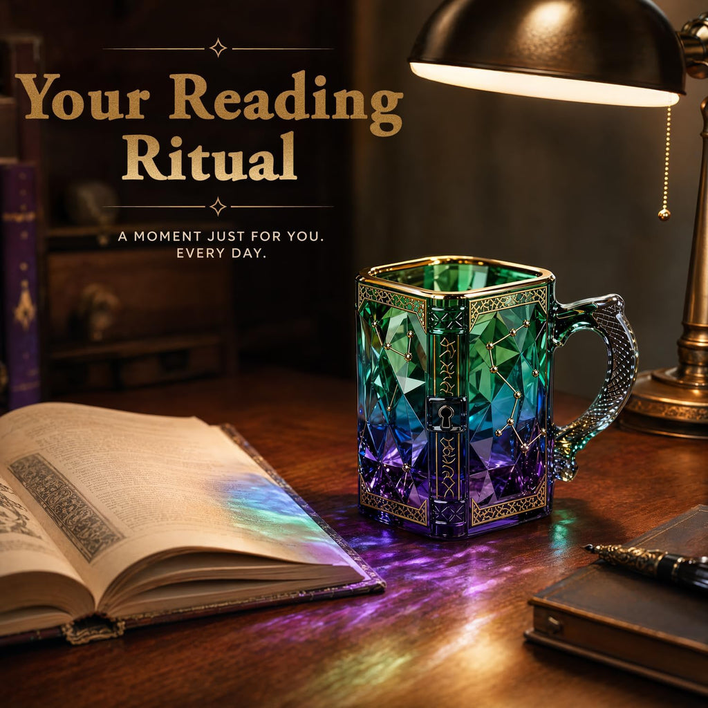 Scorpio Zodiac Glass Mug – 8 oz Celestial Constellation Cup with Dragon Scale Handle