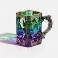 Scorpio Zodiac Glass Mug – 8 oz Celestial Constellation Cup with Dragon Scale Handle