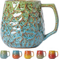 Forest Tide Reactive Glaze Ceramic Coffee Mug – Unique Handmade-Style Cup & Self-Care Gift